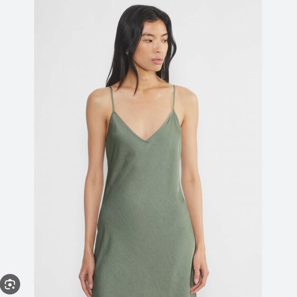 Aritzia Wilfred Mini Only Slip Dress Bitter Sage Green Size Small - Picture 2 of 6